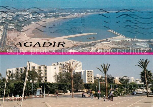 Agadir Vue aerienne Une plage immense