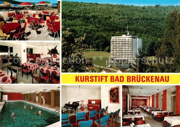 Bad Brueckenau Kurstift mit Cafe Restaurant Terrasse H