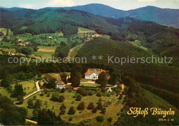 Badenweiler Schloss Bürgeln Fliegeraufnahme
