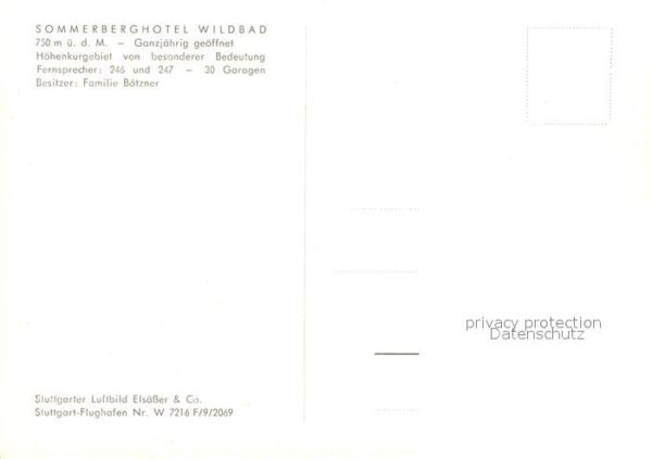 Wildbad Schwarzwald Fliegeraufnahme mit Sommerberghotel – Bild 2