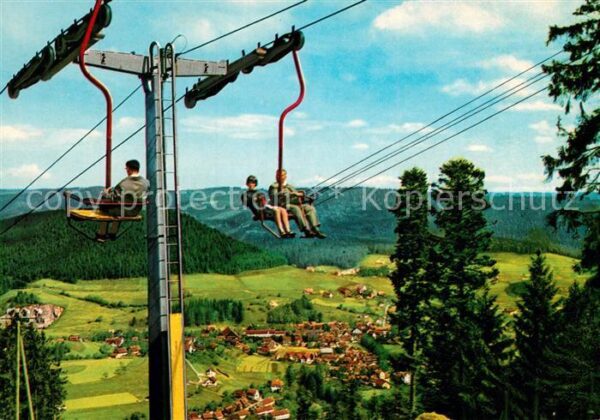 Baiersbronn Schwarzwald Panorama mit Sesselbahn