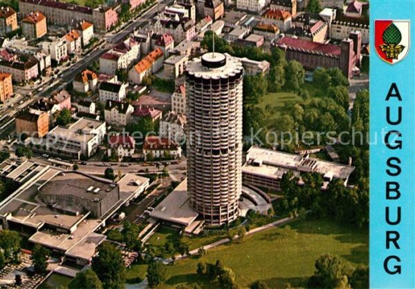 Augsburg Hotelturm Holiday Inn Fliegeraufnahme
