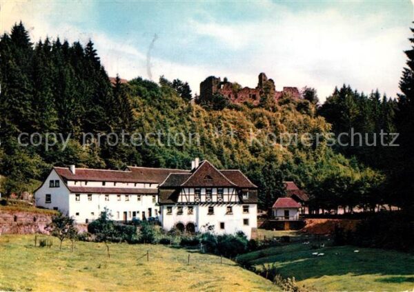 Kaiserslautern Klugsche Mühle mit Burgruine Wilenstein
