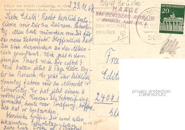 Koeln Rhein Fliegeraufnahme mit Severinsbrücke Deut – Bild 2