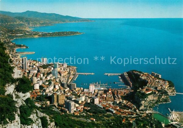 Monaco Vue panoramique aerienne Le Cap Martin