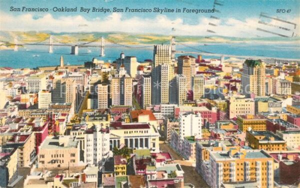 San Francisco California Oakland Bay Bridge Skyline