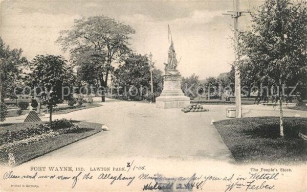 Fort Wayne Lawton Park Denkmal People Store