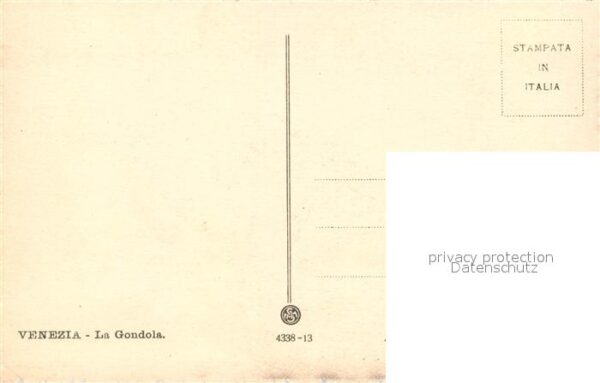 Venezia Venedig Gondel Künstlerkarte – Bild 2