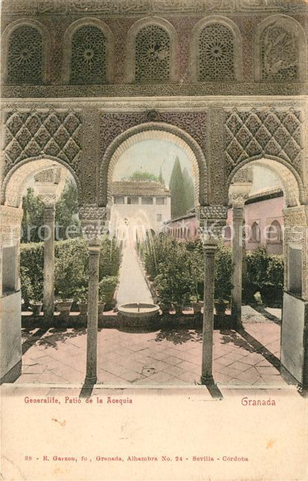 Granada Andalucia Generalife Patio de la Acequia