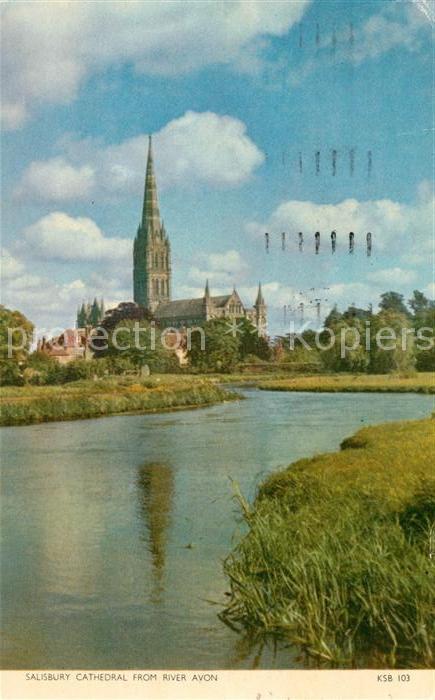 Salisbury Wiltshire Cathedrale River Avon