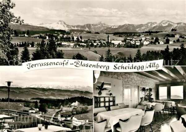 Scheidegg Allgaeu Terrassencafe Blasenberg