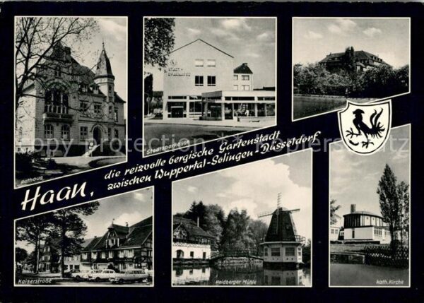 Haan Rheinland Kirche Mühle Rathaus Kaiserstraße