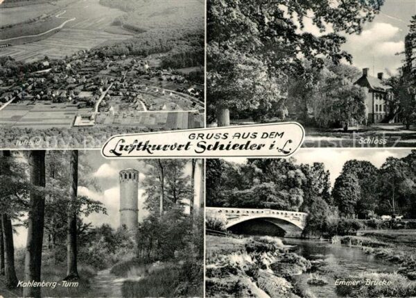 Schieder-Schwalenberg Fliegeraufnahme Schloss Kohlenberg Turm