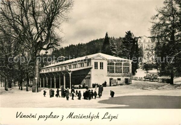 Marianske Lazne Kuranlagen Winterlandschaft