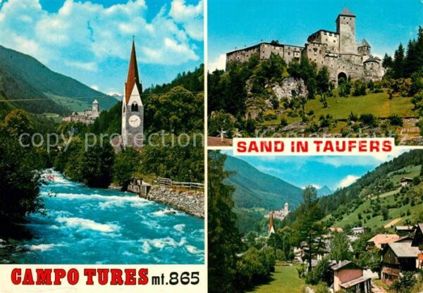 Sand Taufers Campo Tures Kirche Burg Panorama
