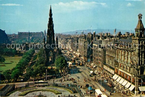 Edinburgh Scotland Princess Street Scott Monument