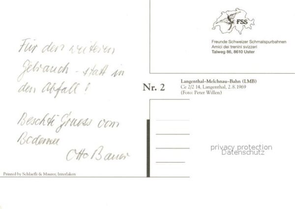 Eisenbahn Langenthal-Melchnau-Bahn Ce 2/2 14 – Bild 2