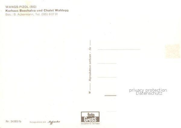 Seilbahn Wangs-Pizol Kurhaus Baschalva Chalet Wa – Bild 2