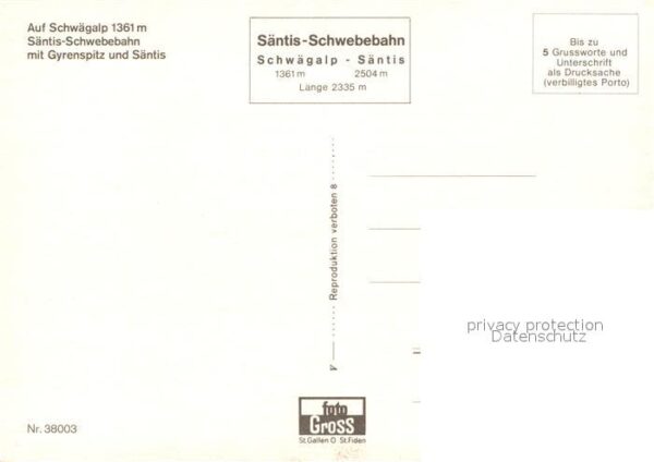 Seilbahn Säntis Schwägalp Gyrenspitz – Bild 2