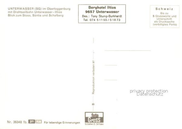 Drahtseilbahn Unterwasser Iltios Stoss Säntis Schafbe – Bild 2