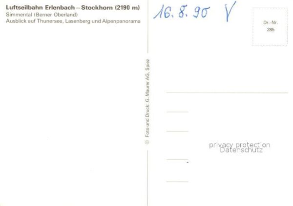 Seilbahn Erlenbach-Stockhorn Simmental Thunersee – Bild 2