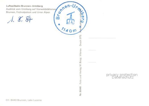 Seilbahn Brunnen-Urmiberg Vierwaldstättersee Bru – Bild 2