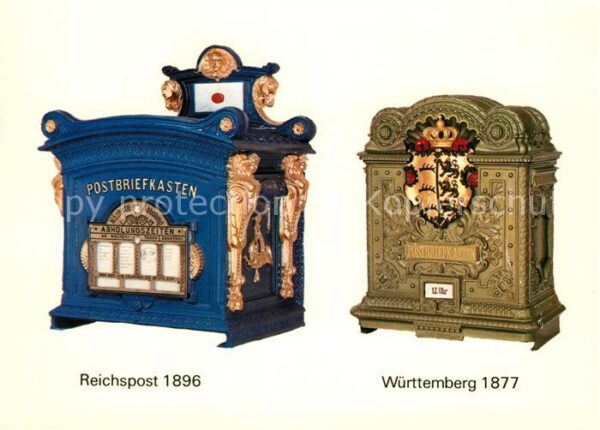 Briefkasten Reichspost 1896 Württemberg 1877