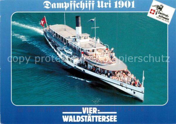 Dampfer Seitenrad Uri Vierwaldstättersee