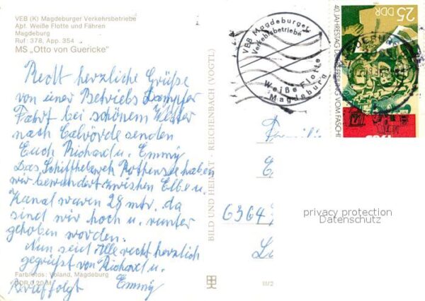 Schiffe Ships Navires MS Otto von Guericke Weisse Flotte Magd – Bild 2