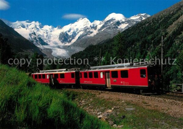 Eisenbahn Barninabahn Morteratschgletscher Piz Pa