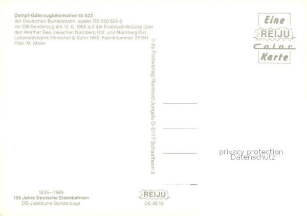 Eisenbahn Dampf-Güterzuglokomotive 50 622 Deutsch – Bild 2