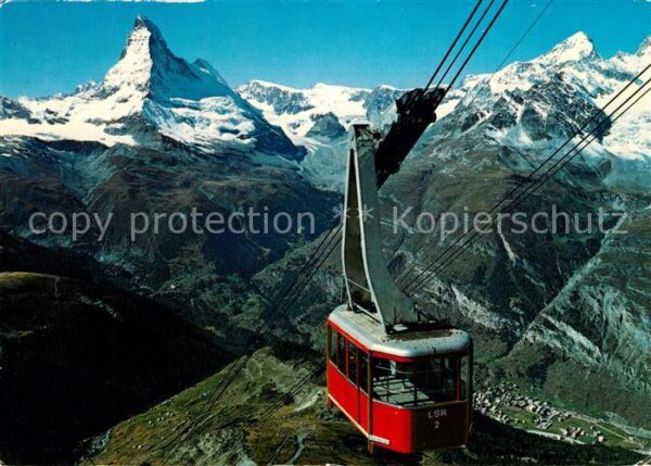 Seilbahn Rothorn Zermatt Matterhorn Dt. Blanche