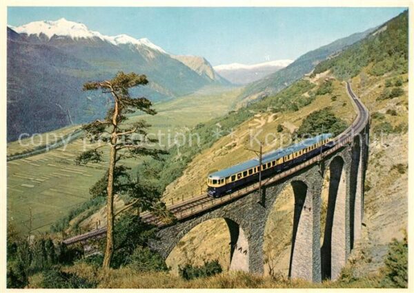 Eisenbahn Blauer Pfeil Lötschbergbahn Südrampe Wa