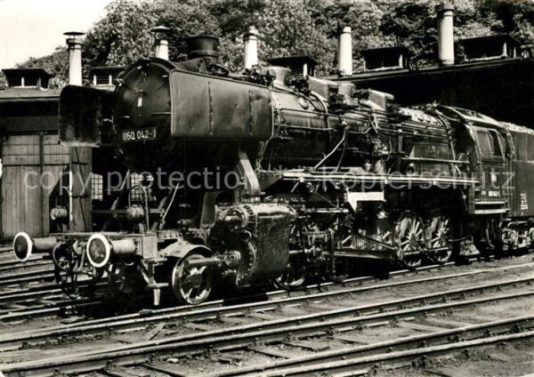 Lokomotive Dampflok 050 042-1 Rundschuppen Bw Dill