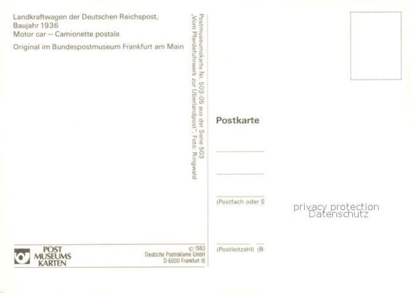 Post Landkraftwagen Deutsche Reichspost Bauj – Bild 2