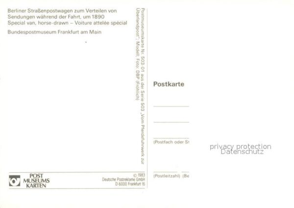 Post Strassenpostwagen Berlin um 1890 – Bild 2