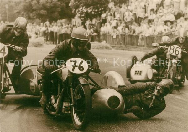 Motorrad Gespann Schaffhausen 1951 Hans Haldeman