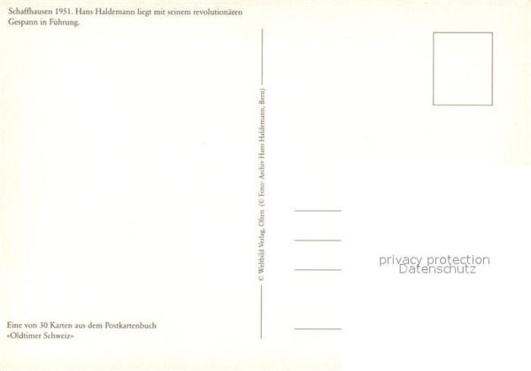 Motorrad Gespann Schaffhausen 1951 Hans Haldeman – Bild 2