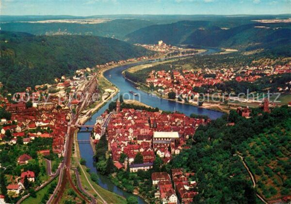 Wertheim Main Stadtpanorama mit Main und Tauber Flieg