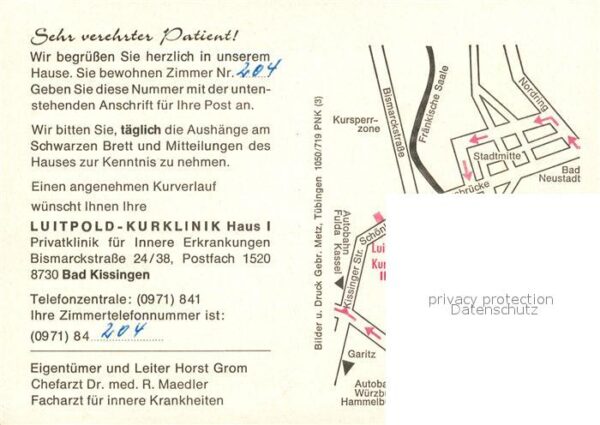 Bad Kissingen Luitpold Kurklinik Rezeption Speisesaal – Bild 2