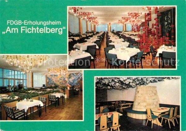Oberwiesenthal Erzgebirge FDGB Erholungsheim Am Fichtelberg Speis