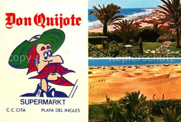 Playa del Ingles Supermarkt Don Quijote Park Strand Wüst