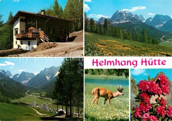 Sexten Sesto Suedtirol Helmhang Hütte Landschaftspanorama Reh