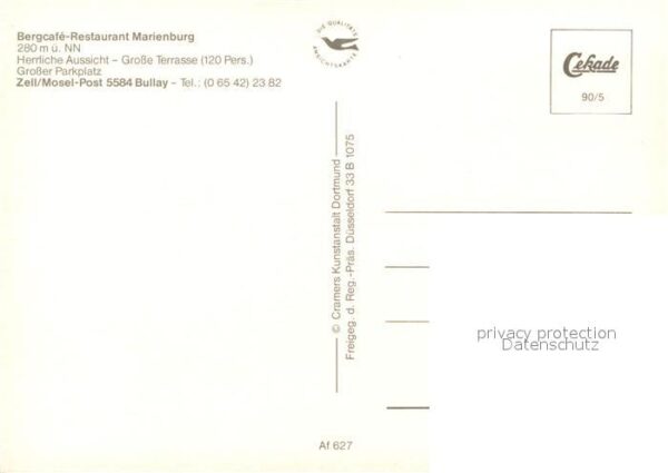 Bullay Mosel Bergcafe Restaurant Marienburg Fliegera – Bild 2
