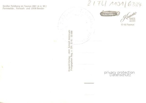 Grosser Feldberg Taunus Fernmeldeturm Sender Berggasthof Fliege – Bild 2