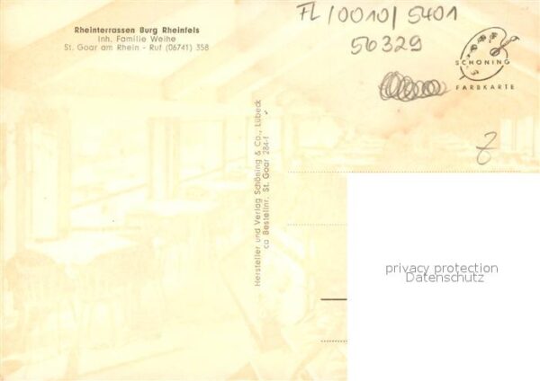St Goar Rheinterrassen Burg Rheinfels Restauran – Bild 2