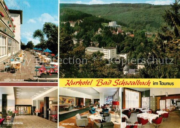 Bad Schwalbach Kurhotel Terrasse Eingangshalle Lesehal