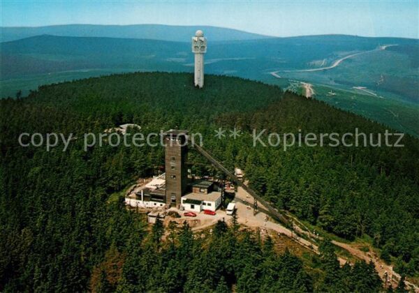 Braunlage Wurmbergbaude und Sender Fliegeraufnahm
