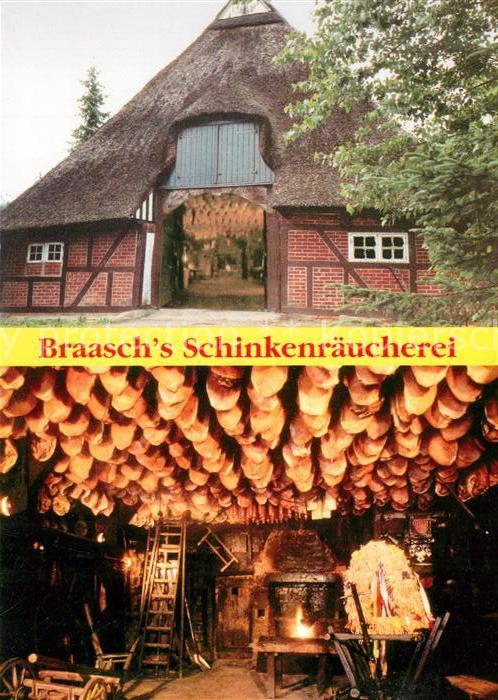 Harmsdorf Holstein Braasch Schinkenräucherei seit 1663 Hol