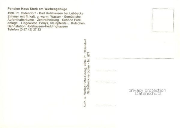 Bad Holzhausen Luebbecke Pension Haus Stork am Wiehengebirge Pon – Bild 2
